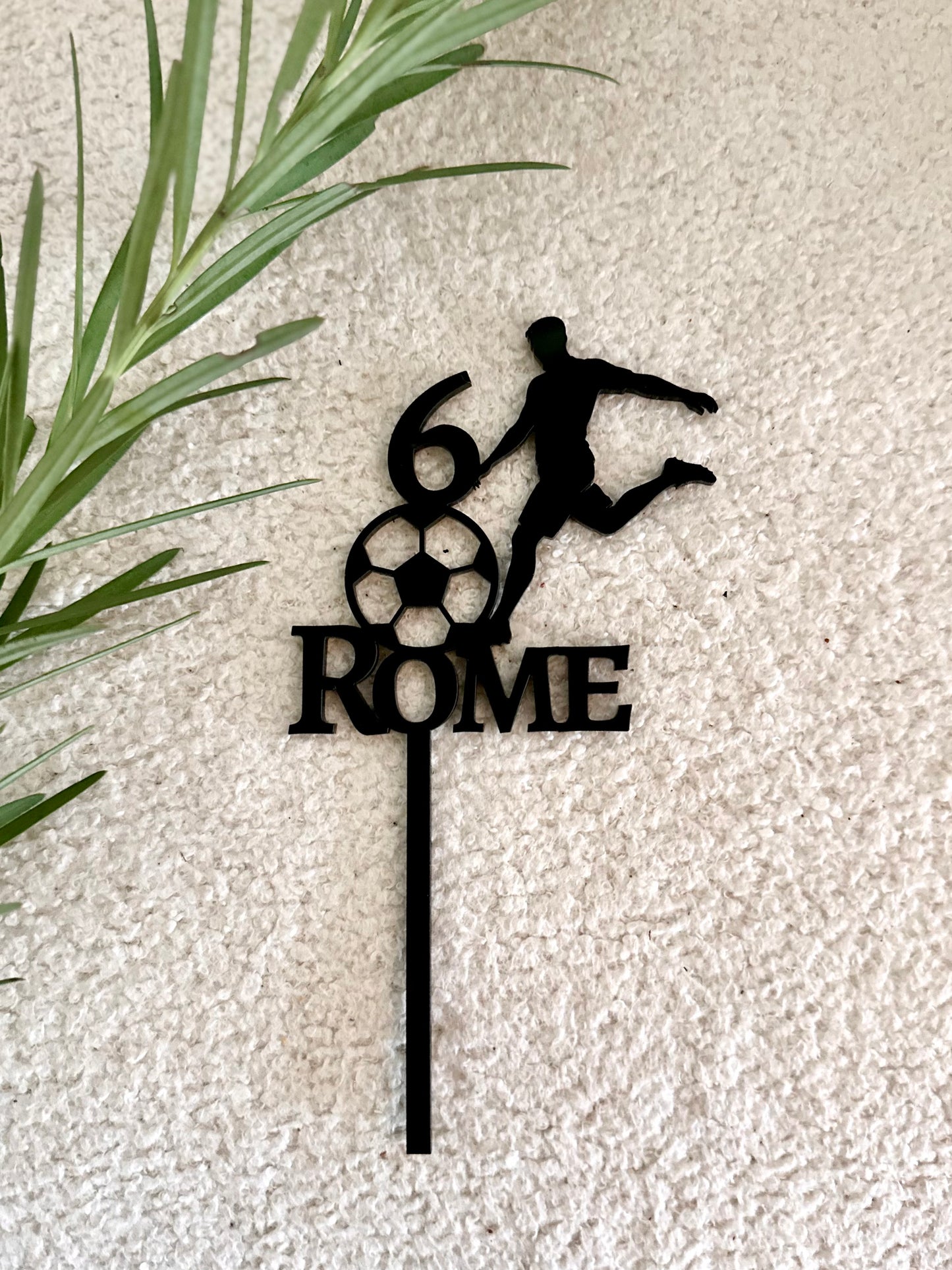 Personalised Soccer Cake Topper | Custom Football Birthday Cake Decoration