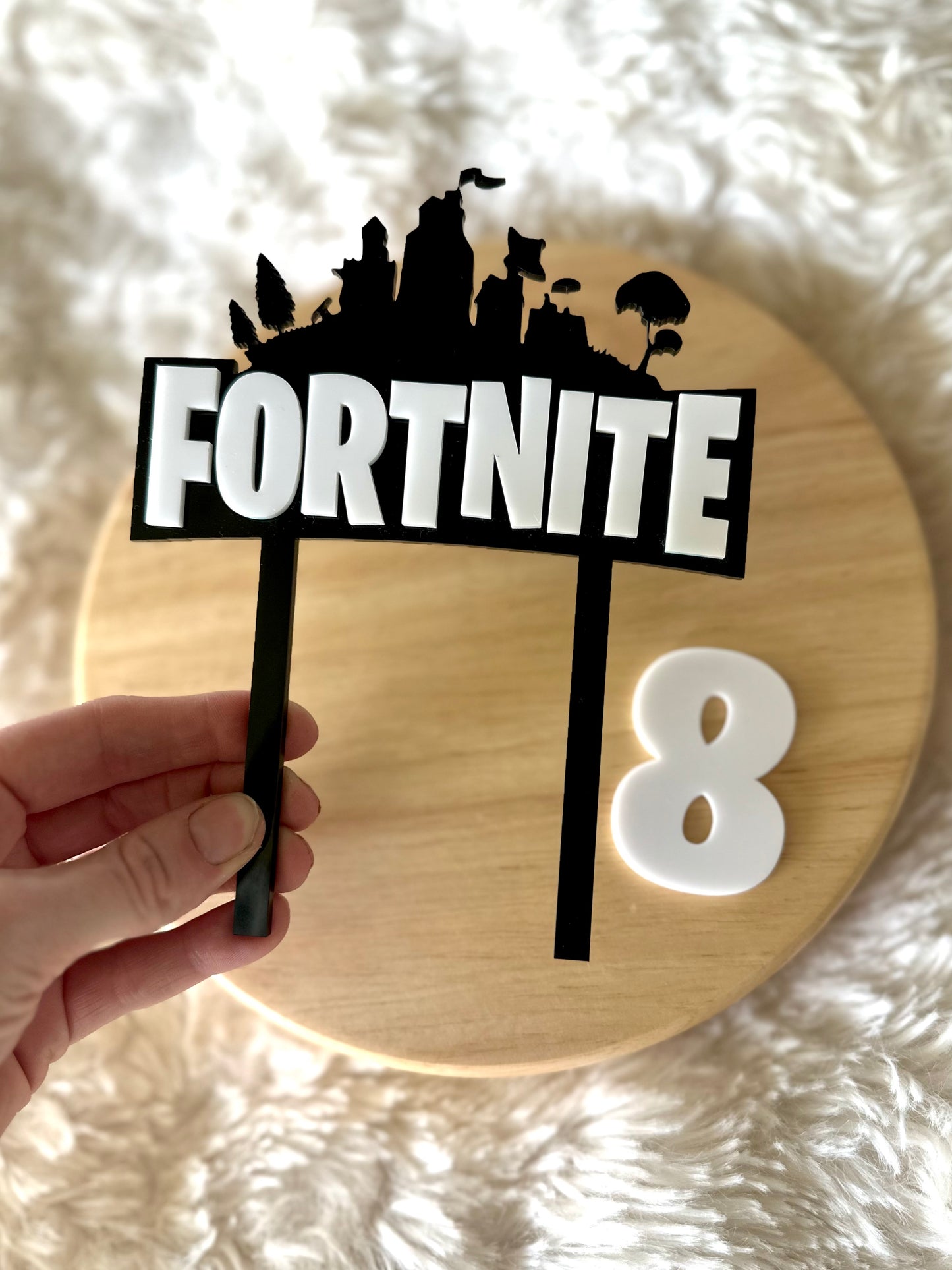 Fortnite Inspired Cake Topper | Gaming Party Cake Decoration