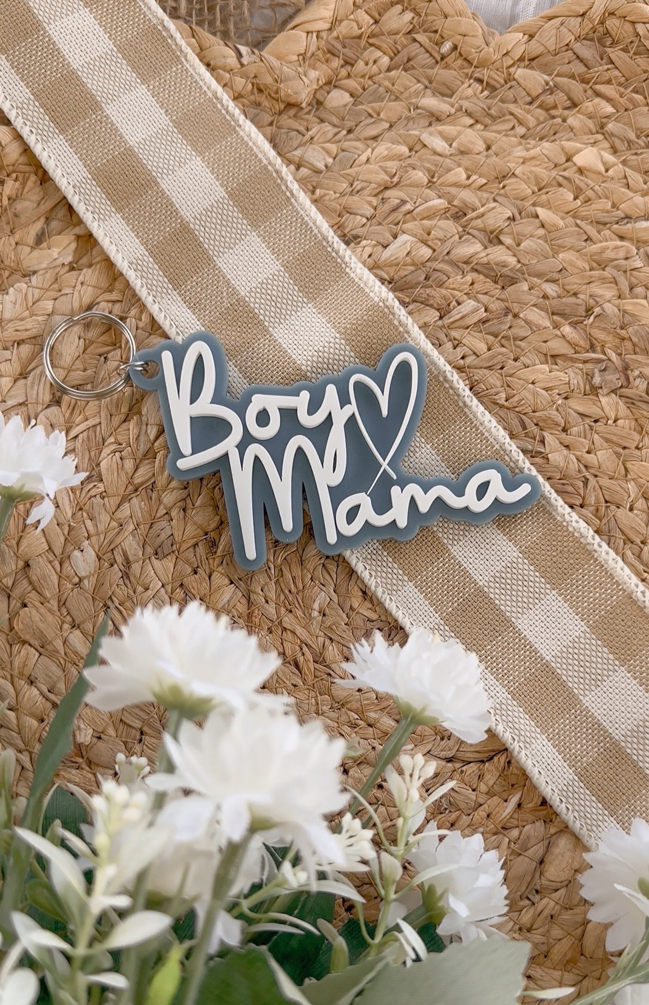 Personalised Acrylic Keyring for a Boy Mama | Custom Gift for Boy Mum |Mothers Day Present