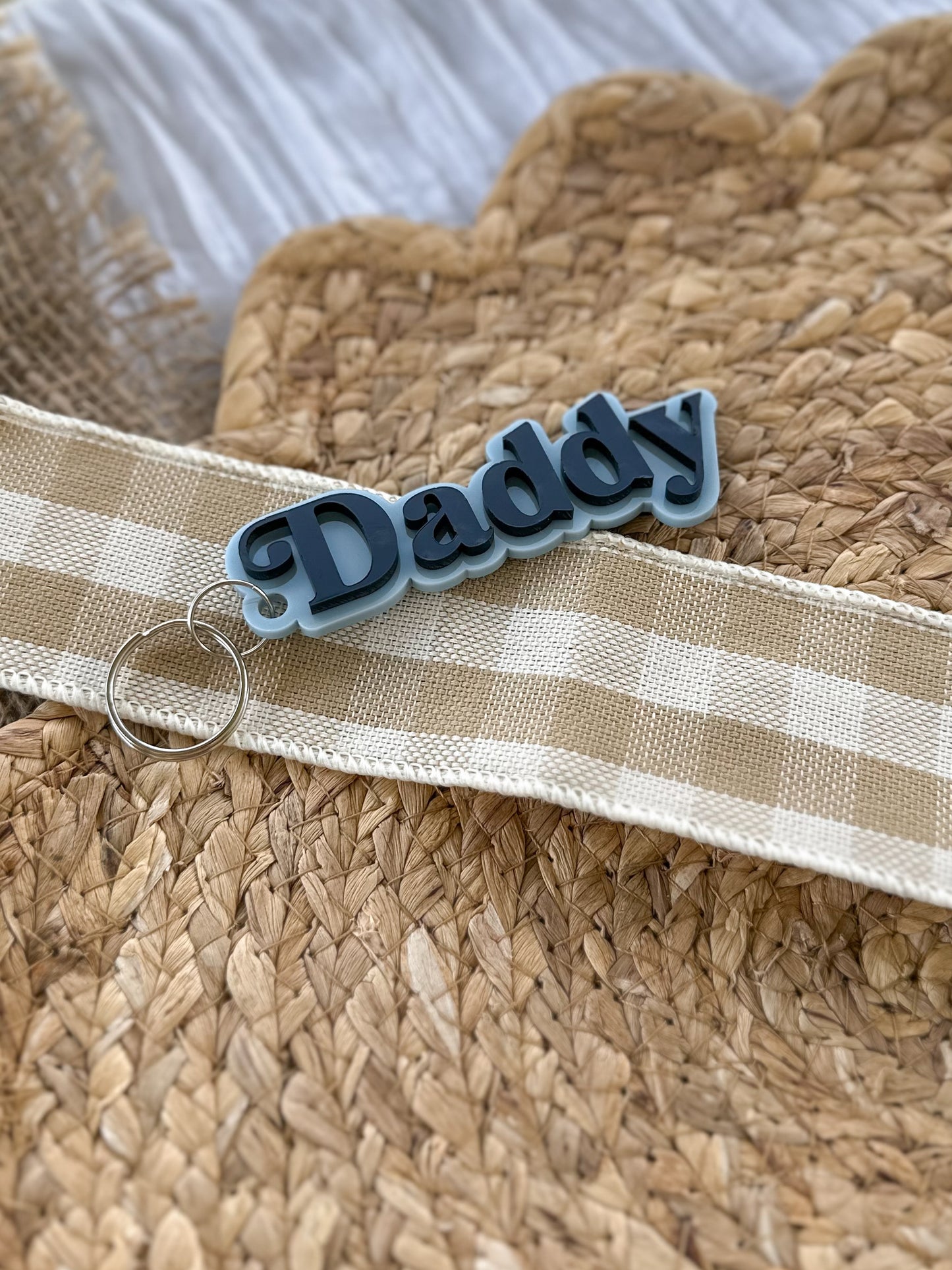 Personalised Acrylic Keyring | Custom Gift for Dad Grandpa Pop Papa Daddy