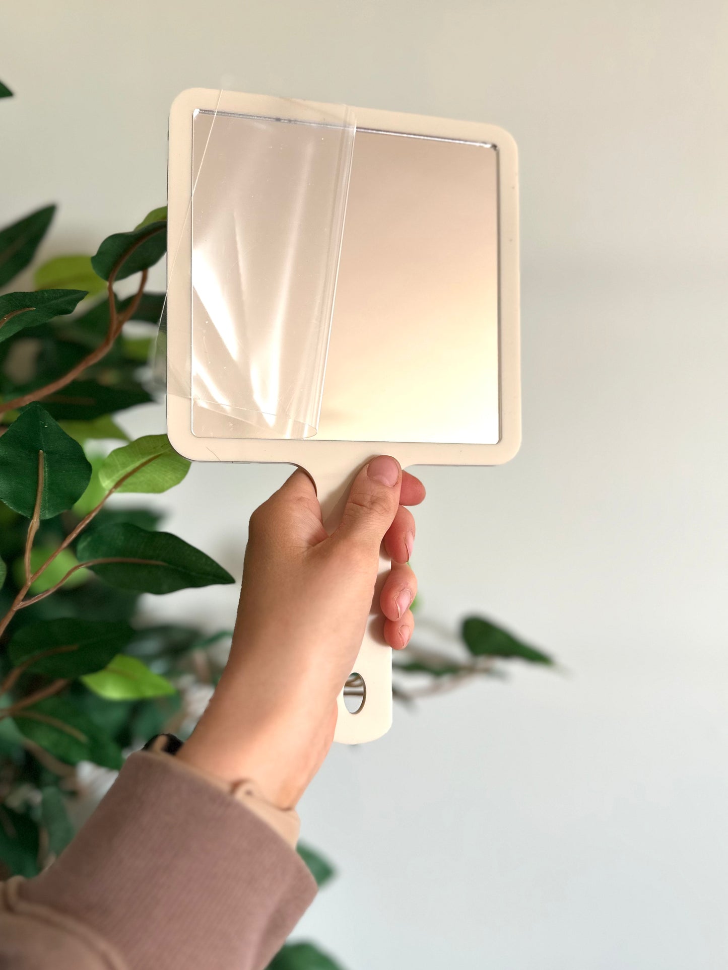 Personalised Acrylic Handheld Mirror | Custom Mirror for Makeup Artists, Hairdressers & Beauty Salons