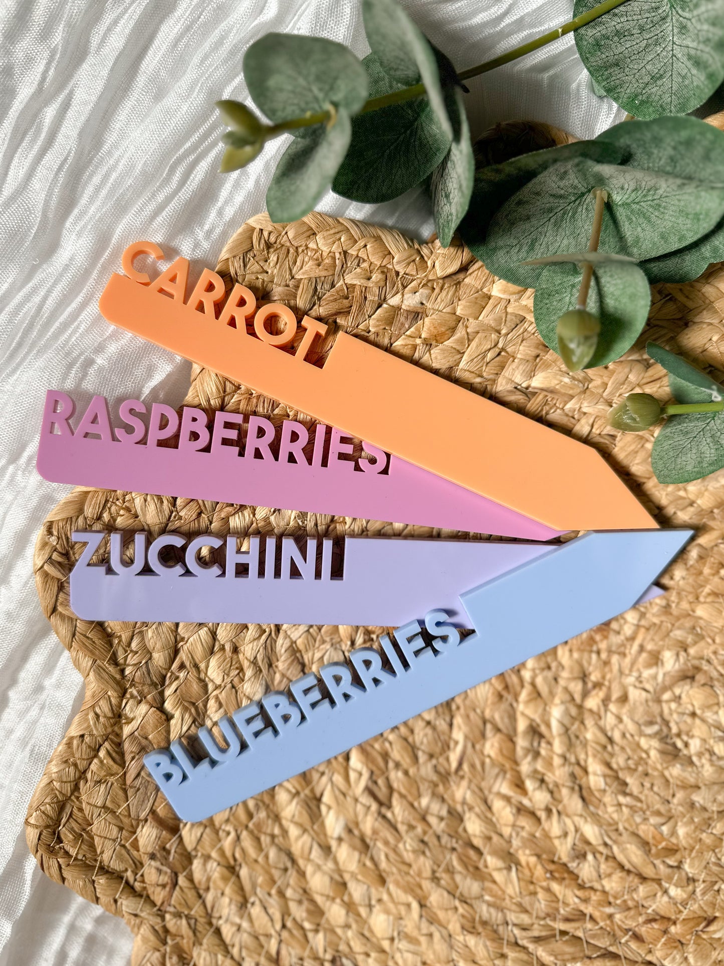Personalised Acrylic Plant Markers | Custom Garden Stakes for Herbs, Vegetables & Flowers
