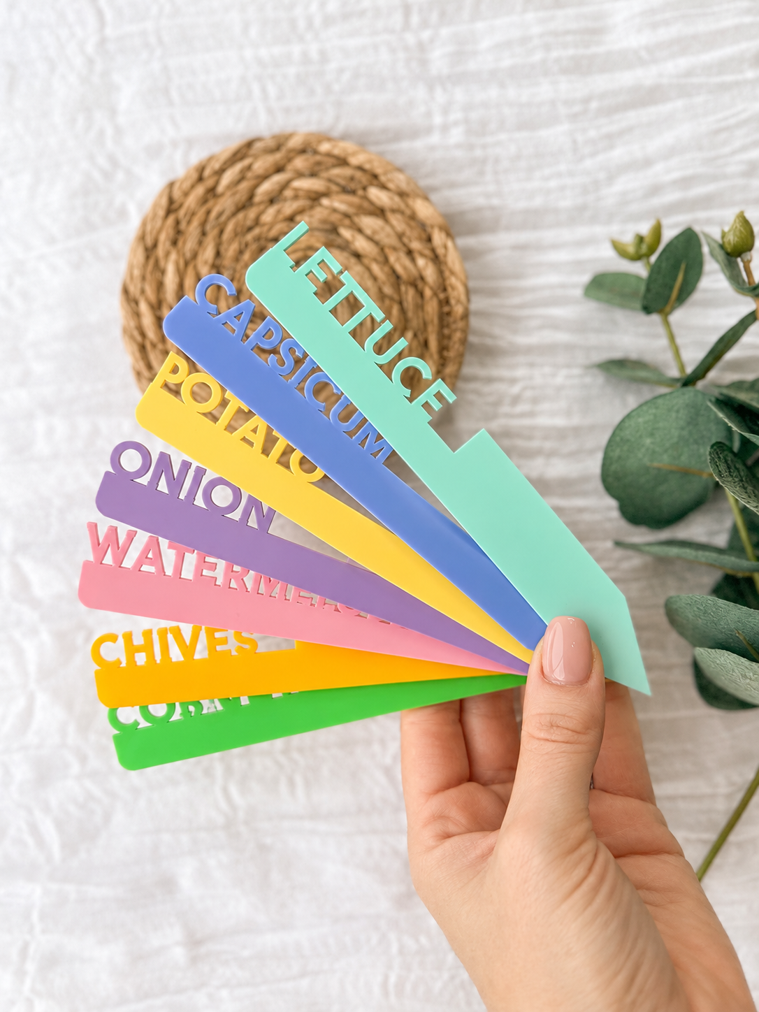 Personalised Acrylic Plant Markers | Custom Garden Stakes for Herbs, Vegetables & Fruit