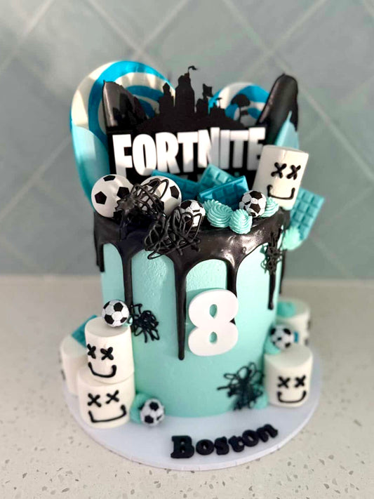 Fortnite Inspired Cake Topper | Gaming Party Cake Decoration