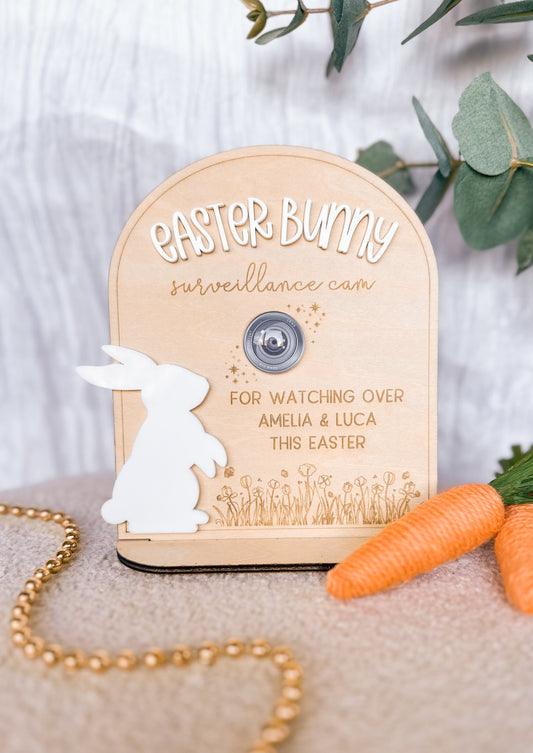 Personalised Easter Bunny Surveillance Cam | Easter Bunny Camera | Bunny Cam Easter Decoration | Easter Basket Tradition