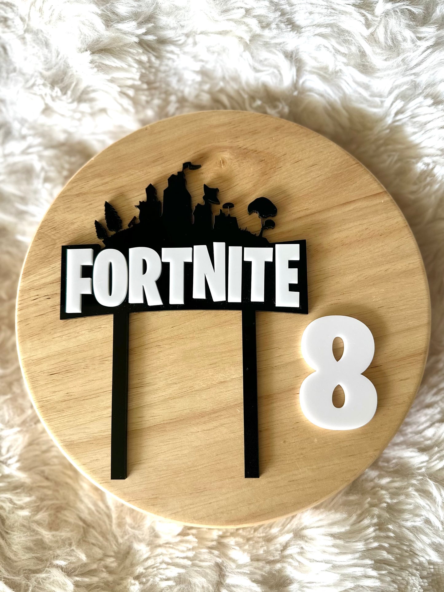 Fortnite Inspired Cake Topper | Gaming Party Cake Decoration