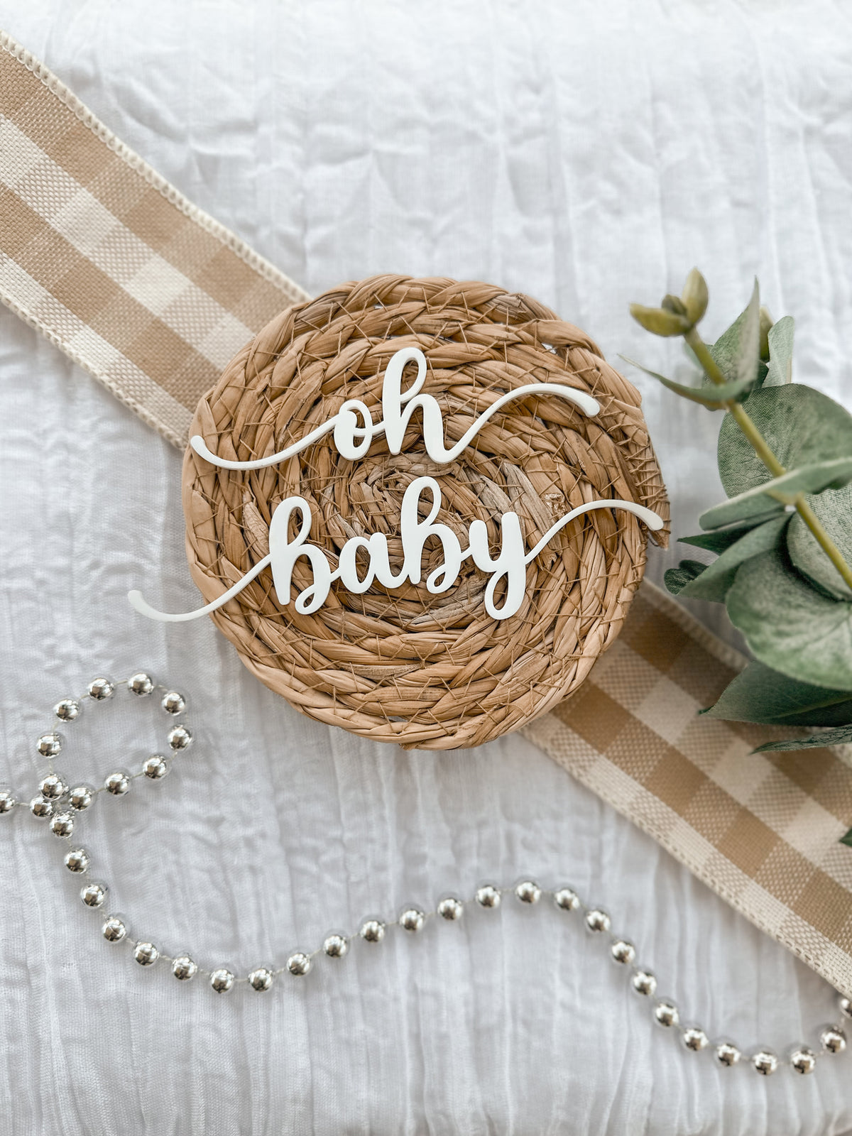 Oh Baby Cake Topper | Custom Acrylic Baby Shower Decor