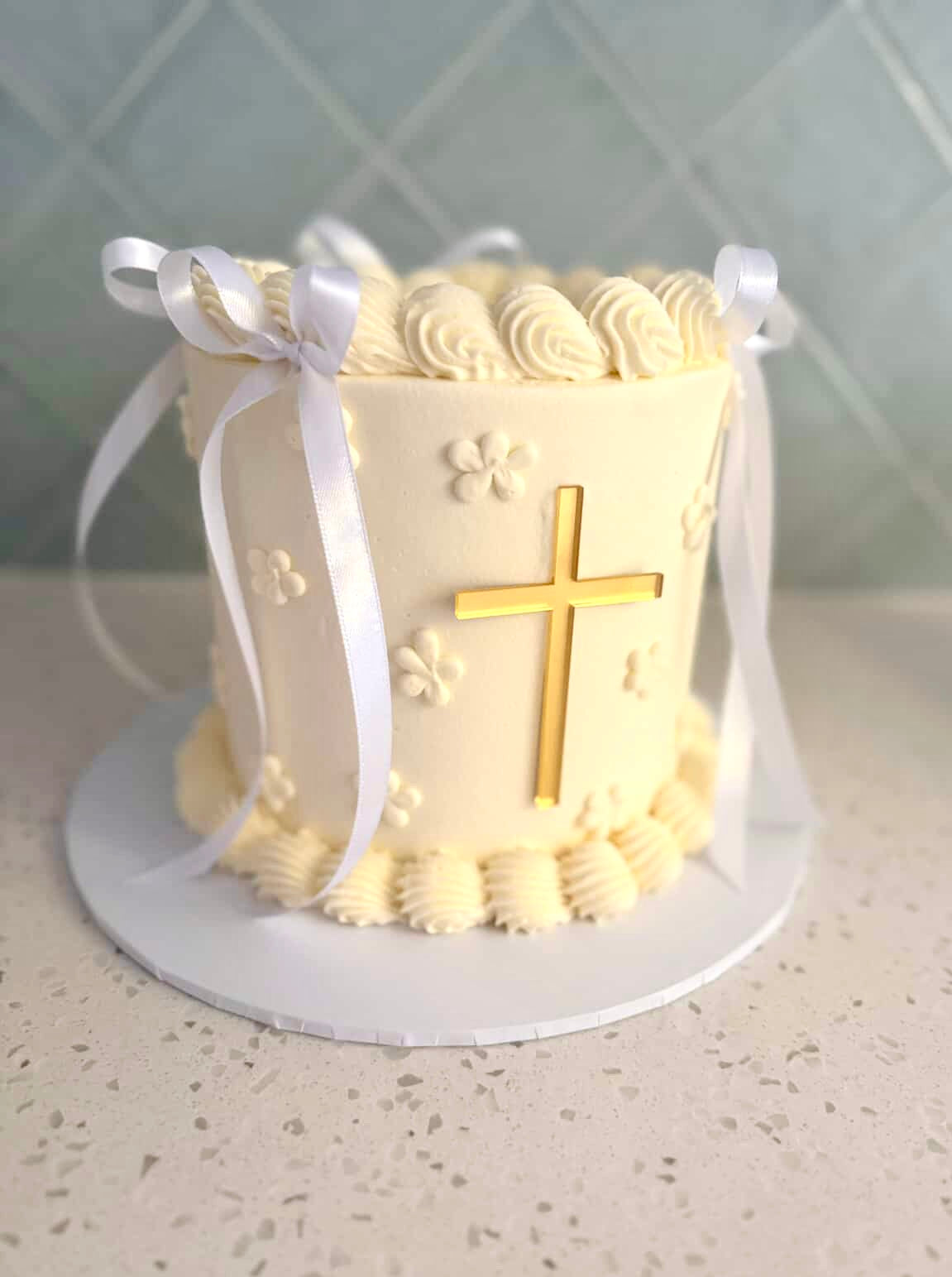 Cross Cake Fropper | Christening Cake Topper | Baptism Ceremony