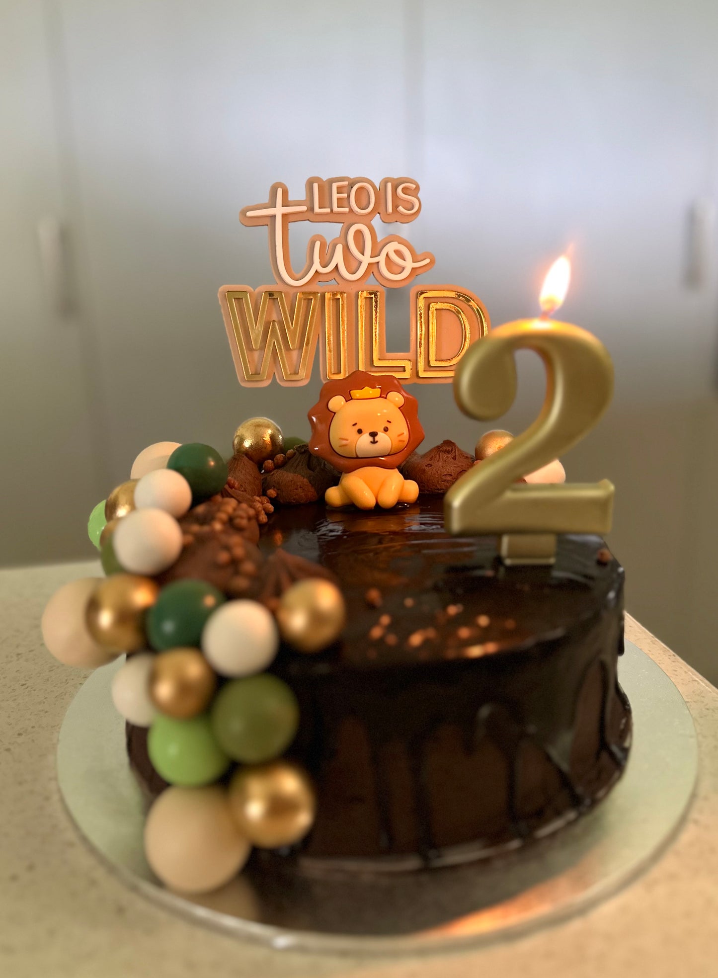 Two wild second birthday cake topper