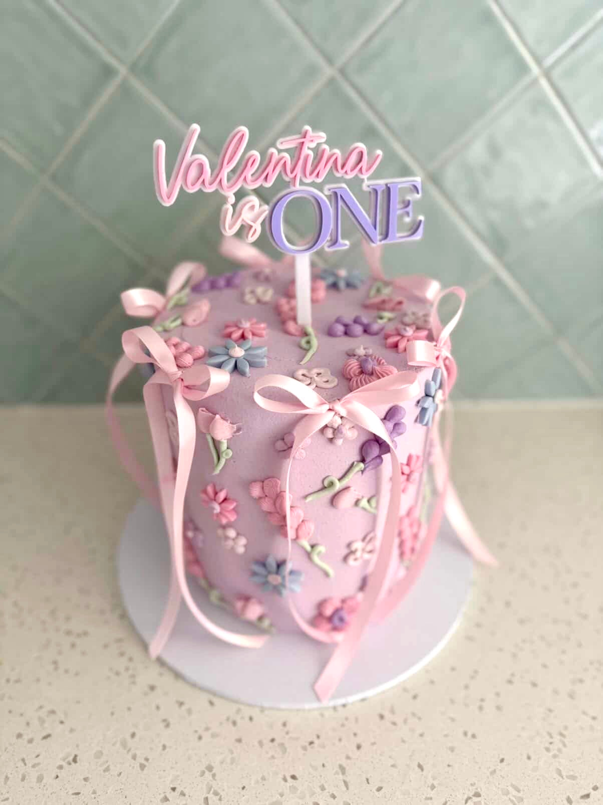 Personalised Birthday Cake Topper | Custom Name and Age Cake Topper | First Birthday Acrylic Cake Topper