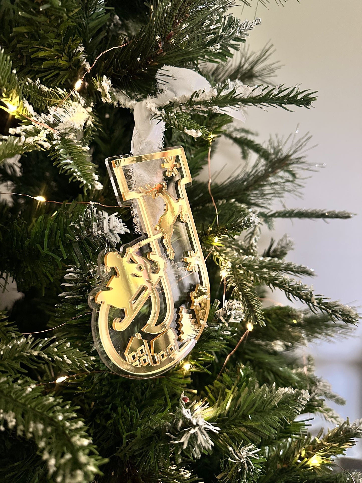 Christmas 3D Letter Tags - Personalised Festive Santa Sack Tag
