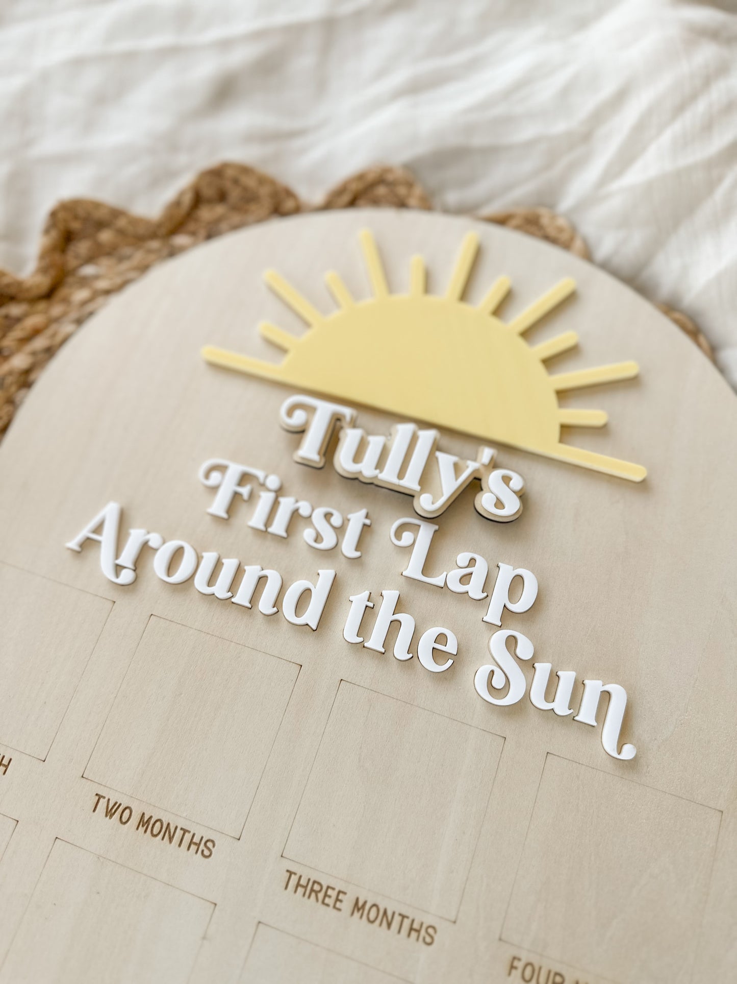 First Year Photo Board | First Lap Around The Sun | Baby’s First Birthday
