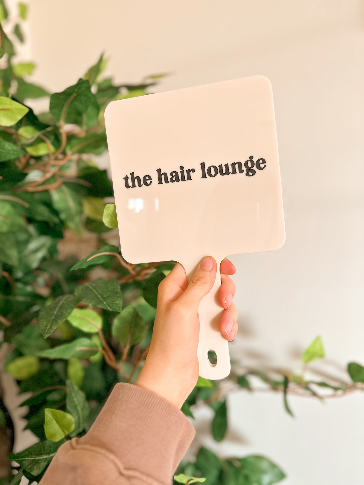 Personalised Acrylic Handheld Mirror | Custom Mirror for Makeup Artists, Hairdressers & Beauty Salons