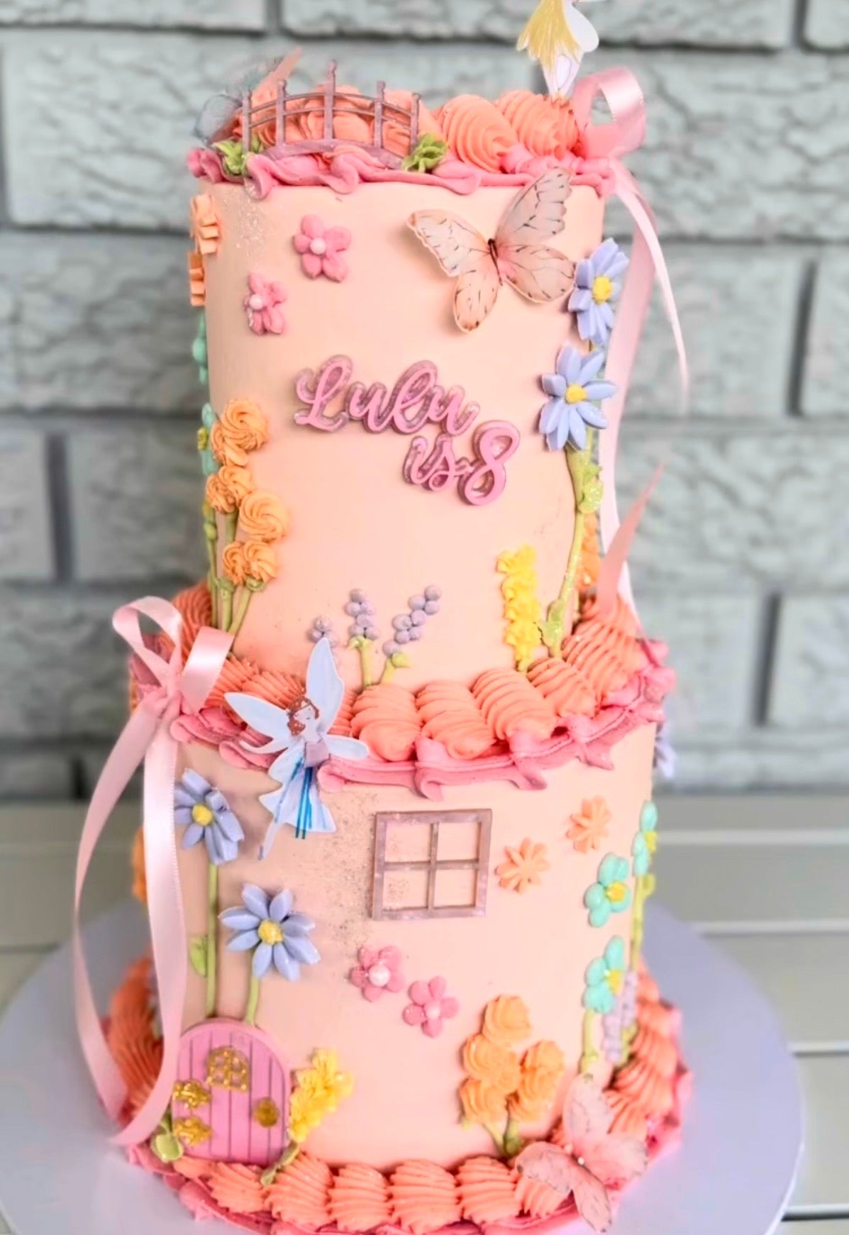 Personalised Fairy Cake Charm Set | Birthday Tea Party Acrylic Decorations