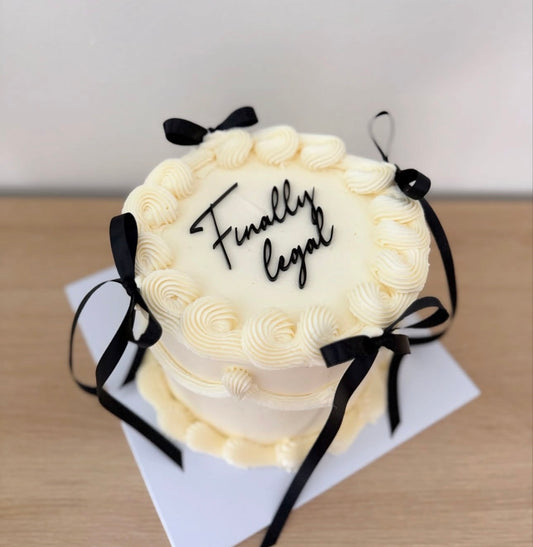 Finally Legal Acrylic Cake Topper | Custom Birthday Decor | Eighteenth