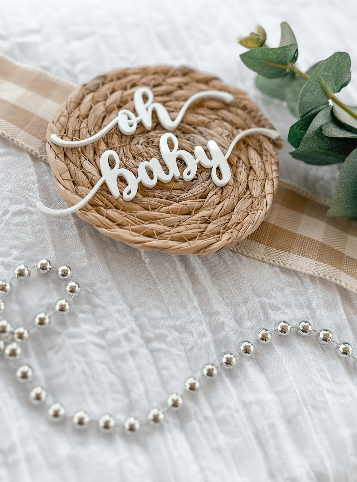 Oh Baby Cake Topper | Custom Acrylic Baby Shower Decor