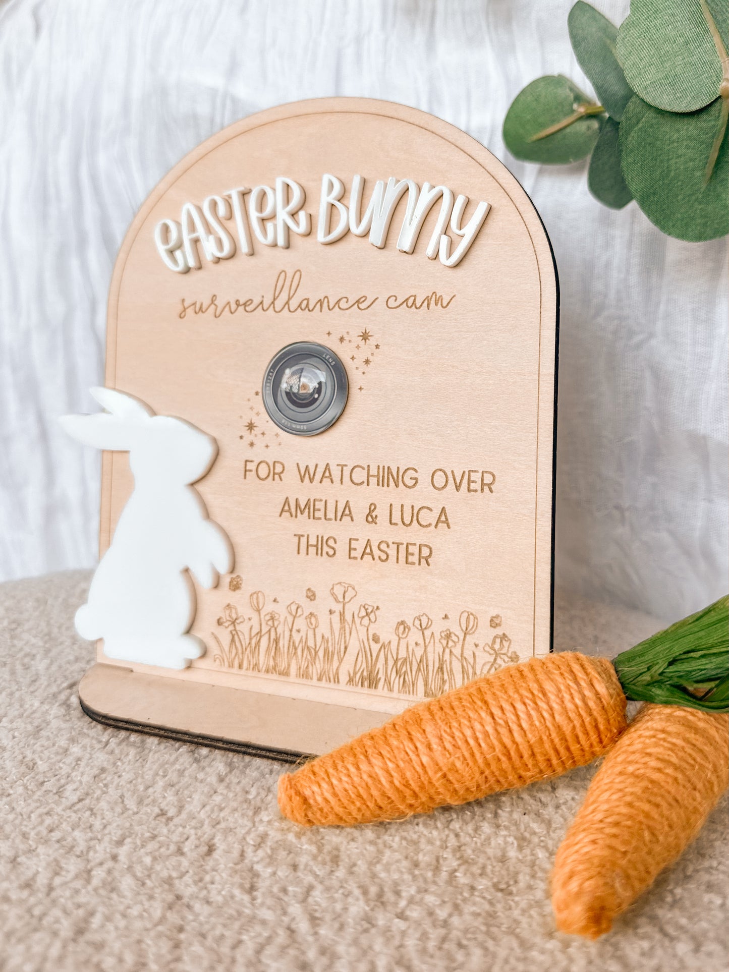 Personalised Easter Bunny Surveillance Cam | Easter Bunny Camera | Bunny Cam Easter Decoration | Easter Basket Tradition