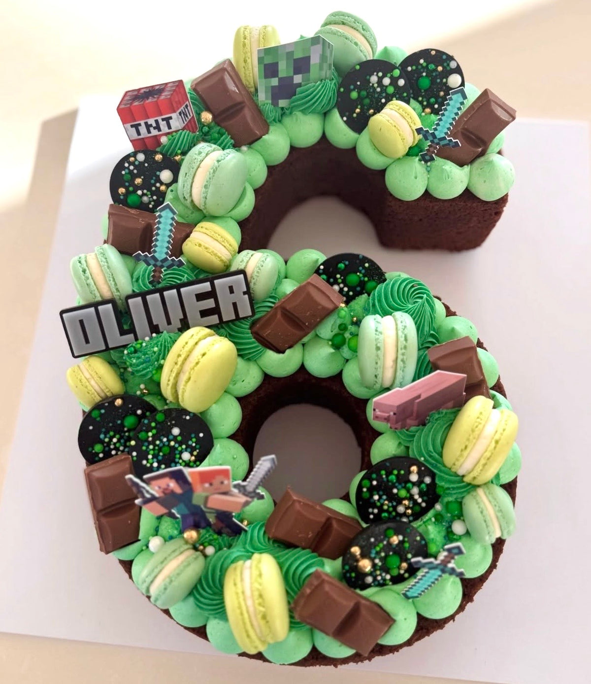 Personalised Mine Craft Cake Name Fropper | Acrylic Gamer Birthday Cake Topper