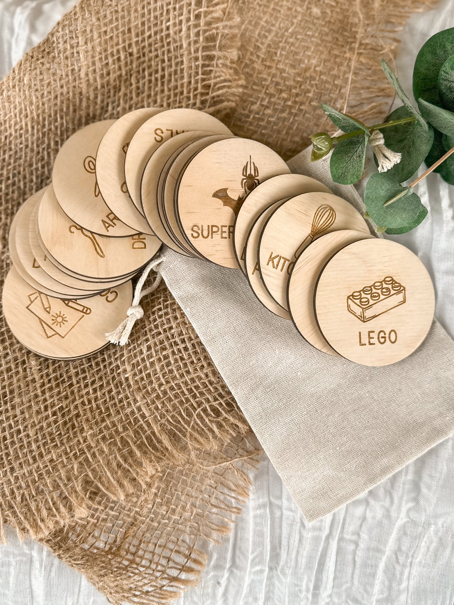 Wooden Toy Storage Labels | Personalised Kids Toy Storage Discs