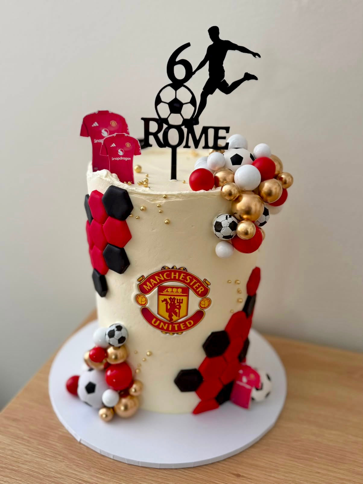 Personalised Soccer Cake Topper | Custom Football Birthday Cake Decoration