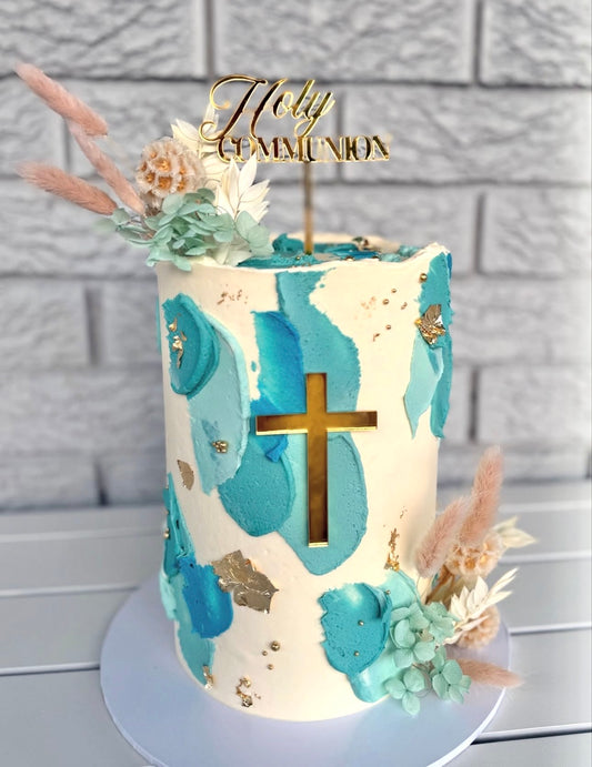 First Holy Communion Cake Topper Set | Religious Ceremony Cake Decor