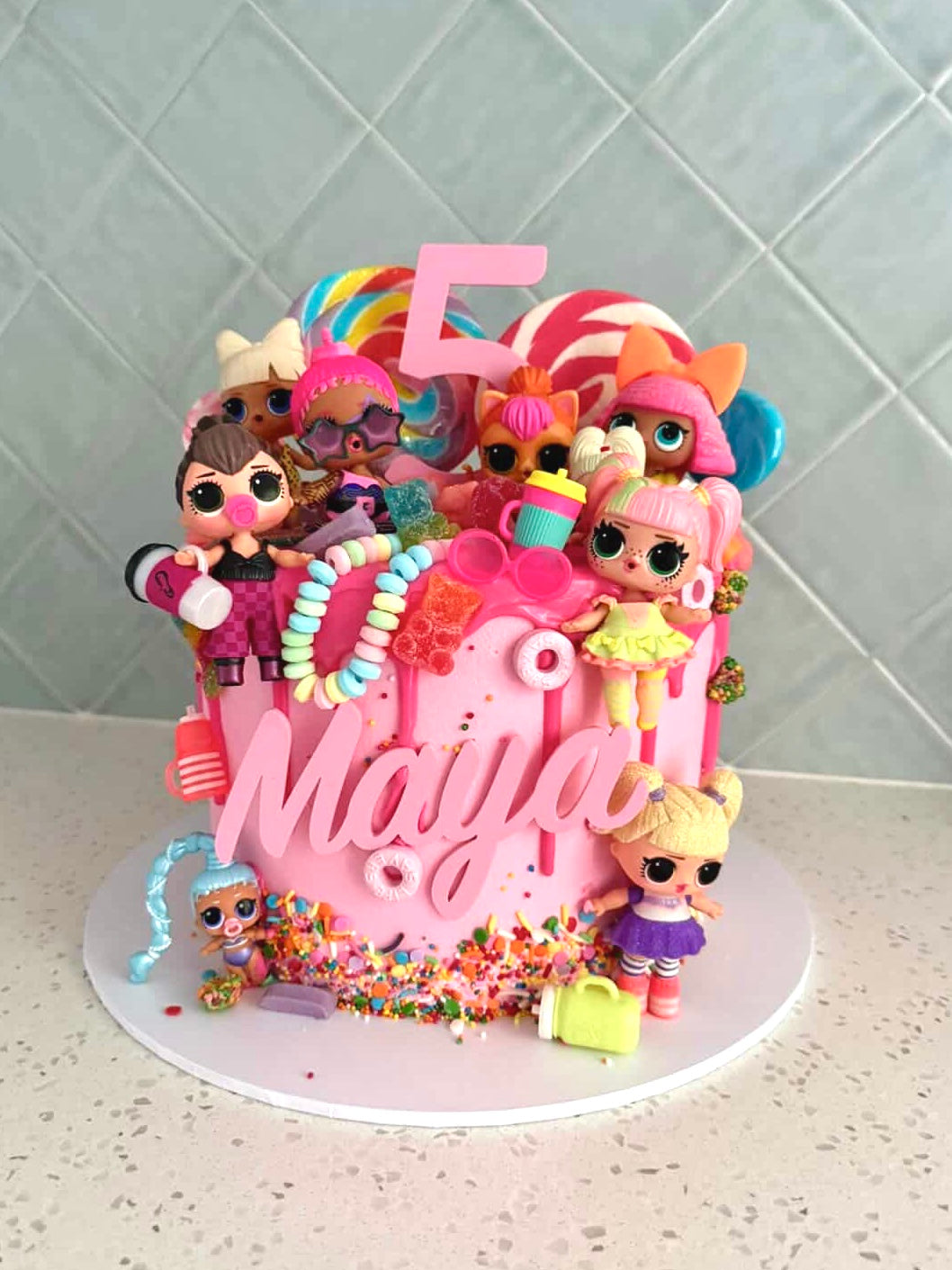 Personalised Birthday Cake Topper & Fropper | Custom Name and Age Cake Topper | Acrylic Cake Decoration