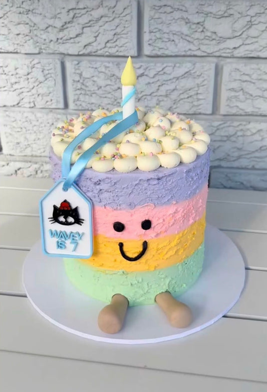 Personalised Jelly Plush Toy Cake Charm | Acrylic Name & Age Birthday Cake Tag