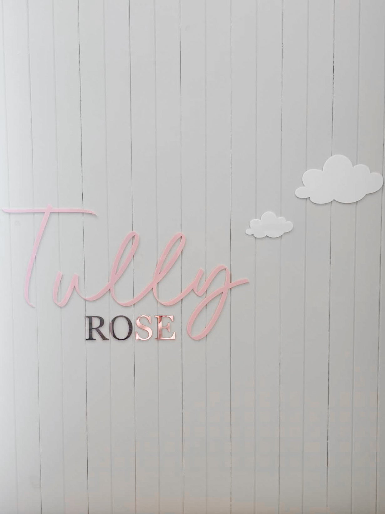 Personalised Acrylic Name Sign | Kids Room Wall Sign | Single Layered