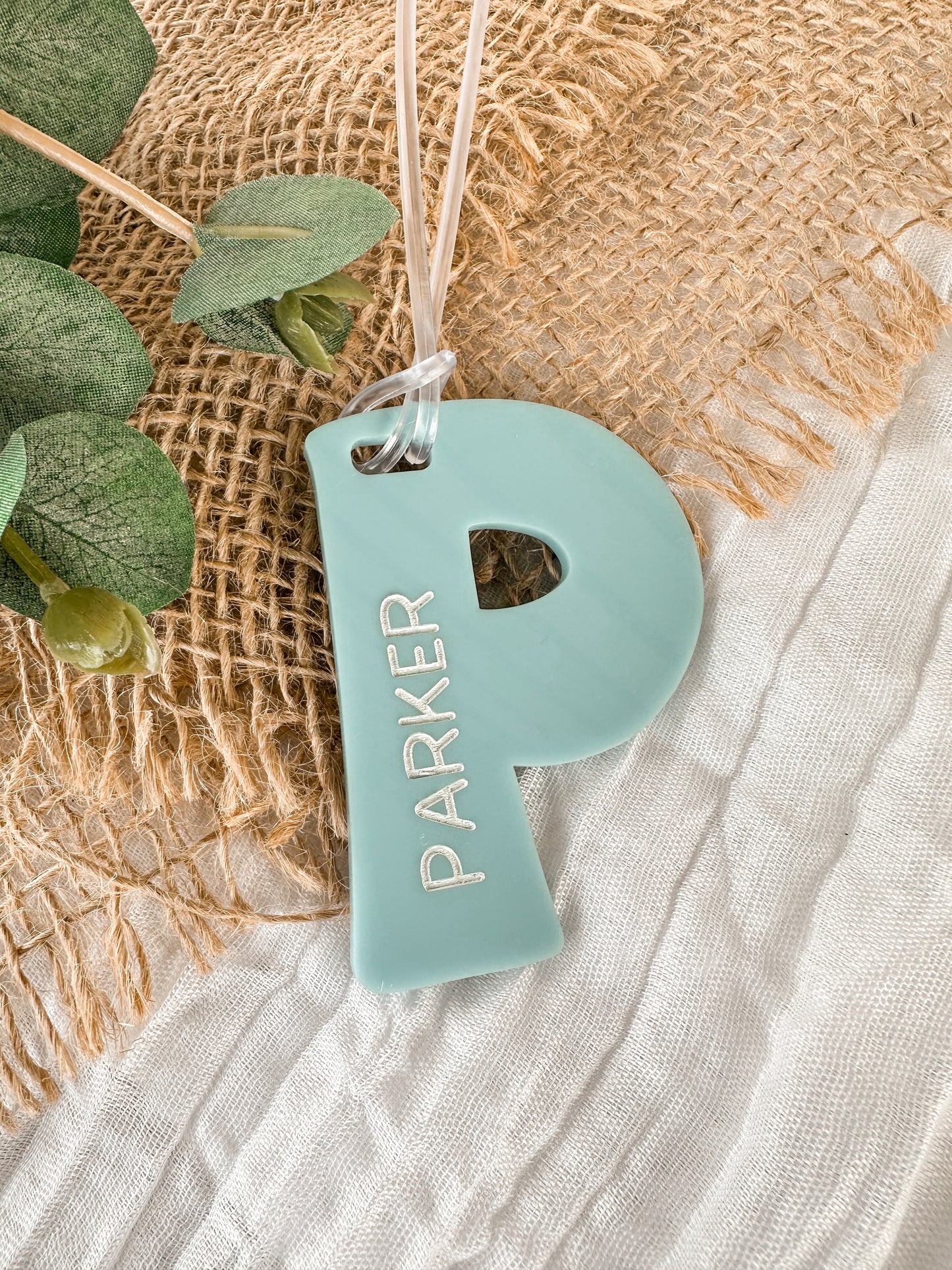 Personalised Acrylic Bag Tag | Name School Bag Keychain | Daycare Backpack Tag
