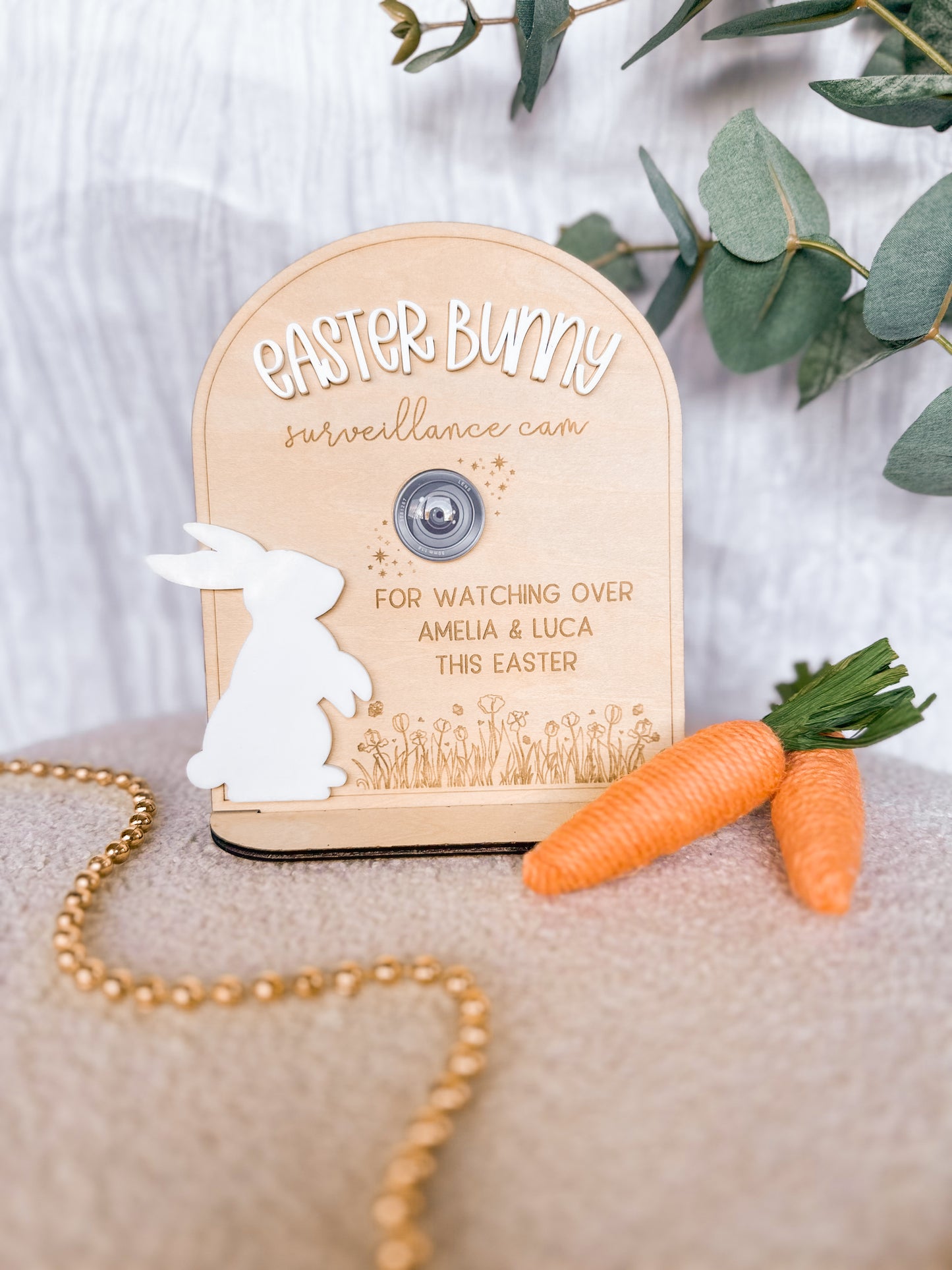 Personalised Easter Bunny Surveillance Cam | Easter Bunny Camera | Bunny Cam Easter Decoration | Easter Basket Tradition