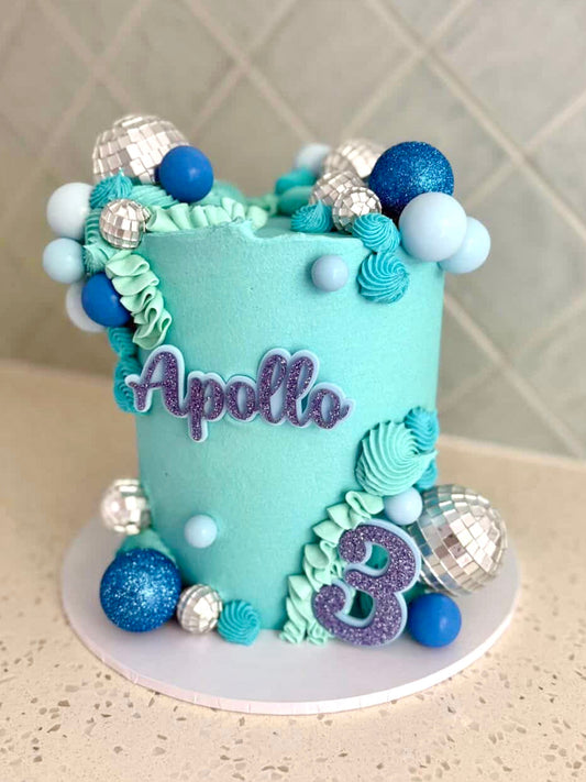 Personalised Birthday Cake Froppers | Custom Name and Age Cake Topper | Acrylic Cake Decoration