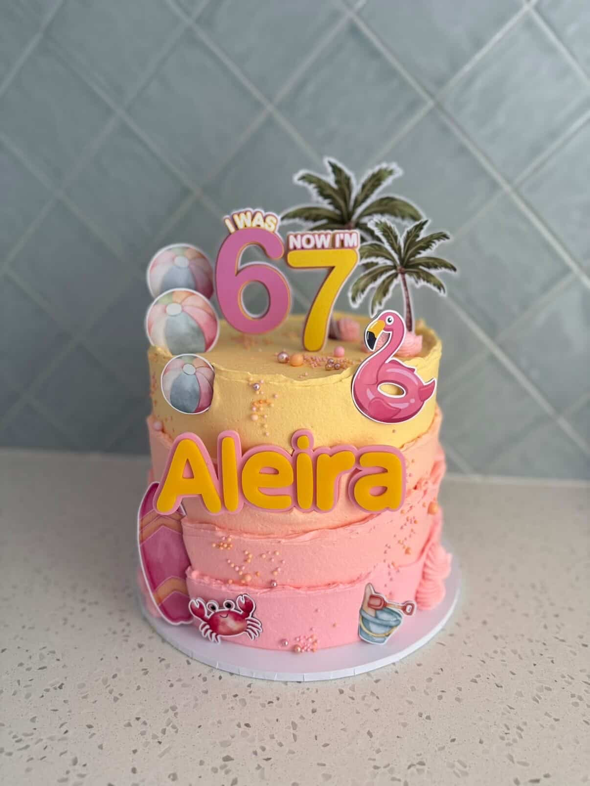Personalised Birthday Cake Froppers | Custom Name and Age Cake Topper | Acrylic Cake Decoration