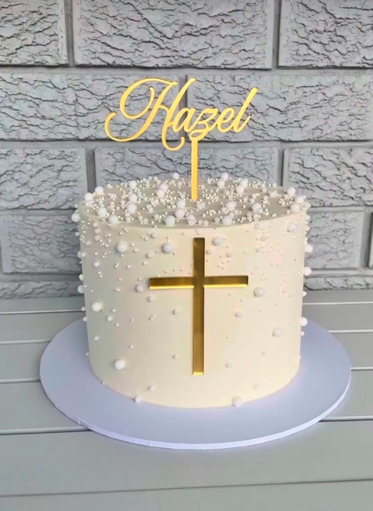 Christening Cake Topper Set | Baptism Holy Communion | Naming Day Ceremony Acrylic Decor