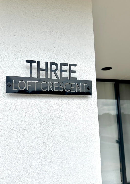 Personalised Acrylic House Sign | Custom Street Number & Name Door Plaque