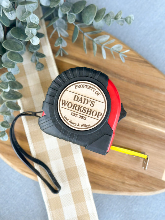 Personalised Tape Measure | Engraved Gift for Dad, Pop, Grandpa | 9 designs