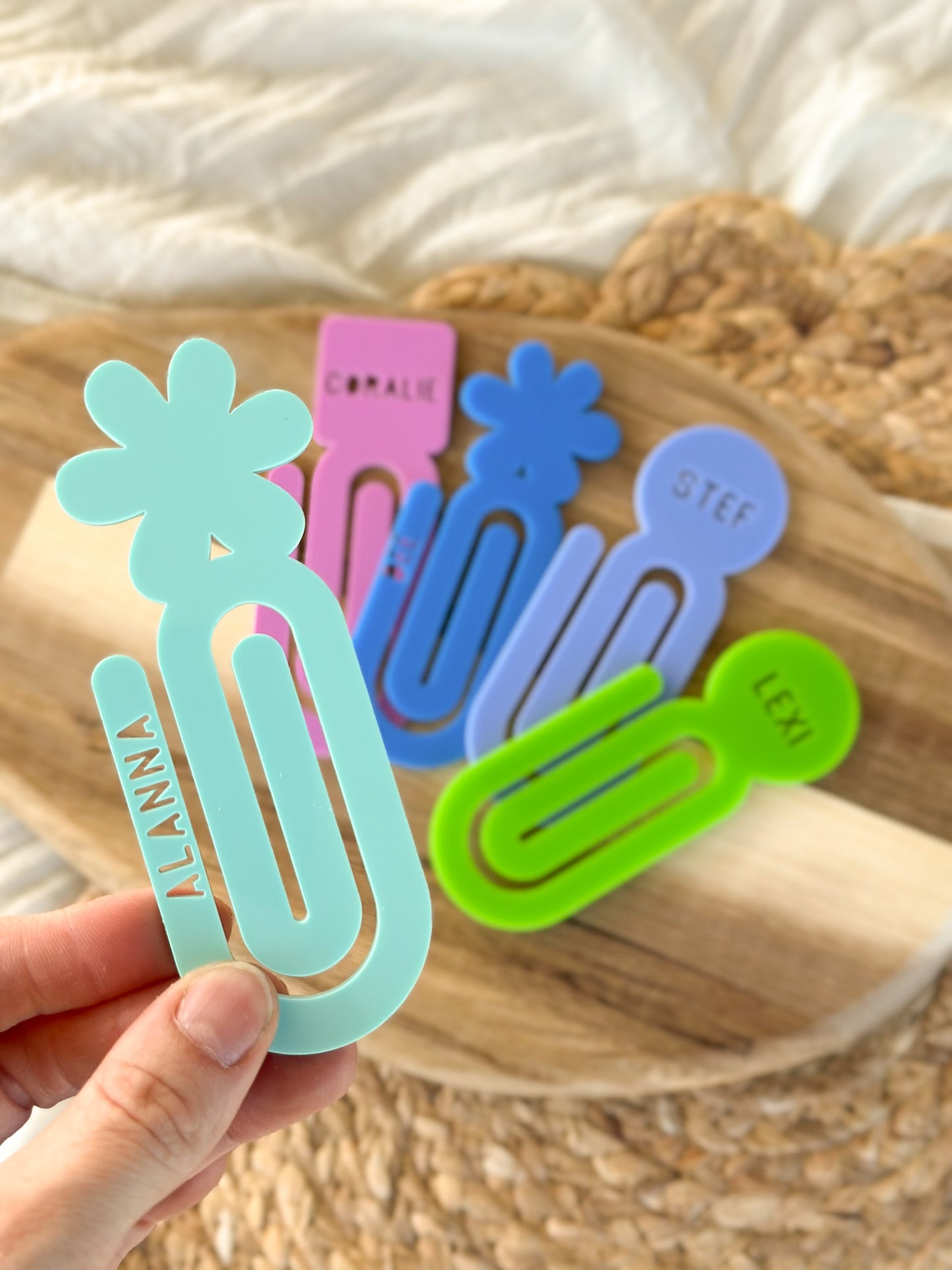 Personalised Jumbo Acrylic Paper Clips - Custom Teacher Gift