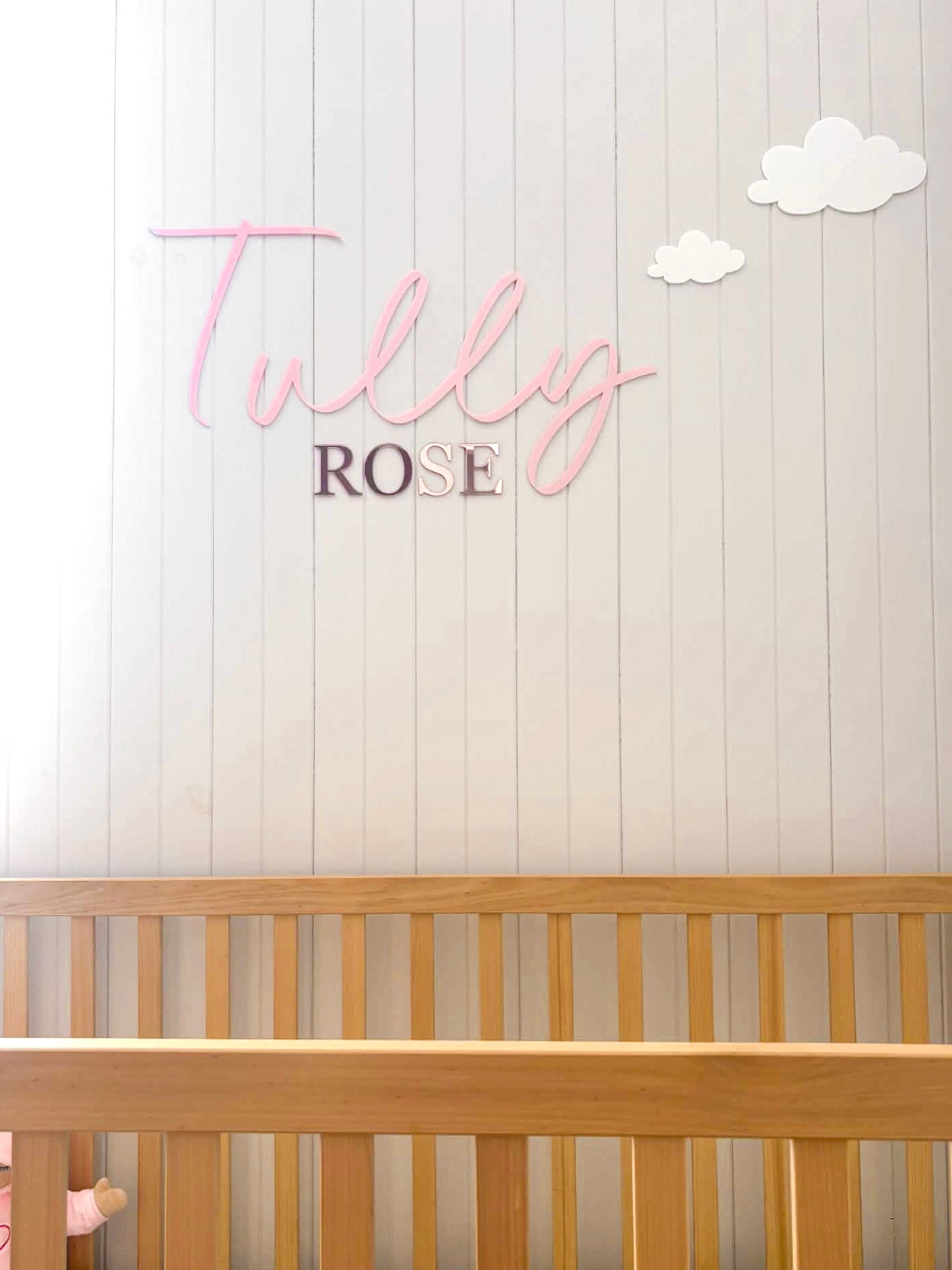 Personalised Acrylic Name Sign | Kids Room Wall Sign | Single Layered
