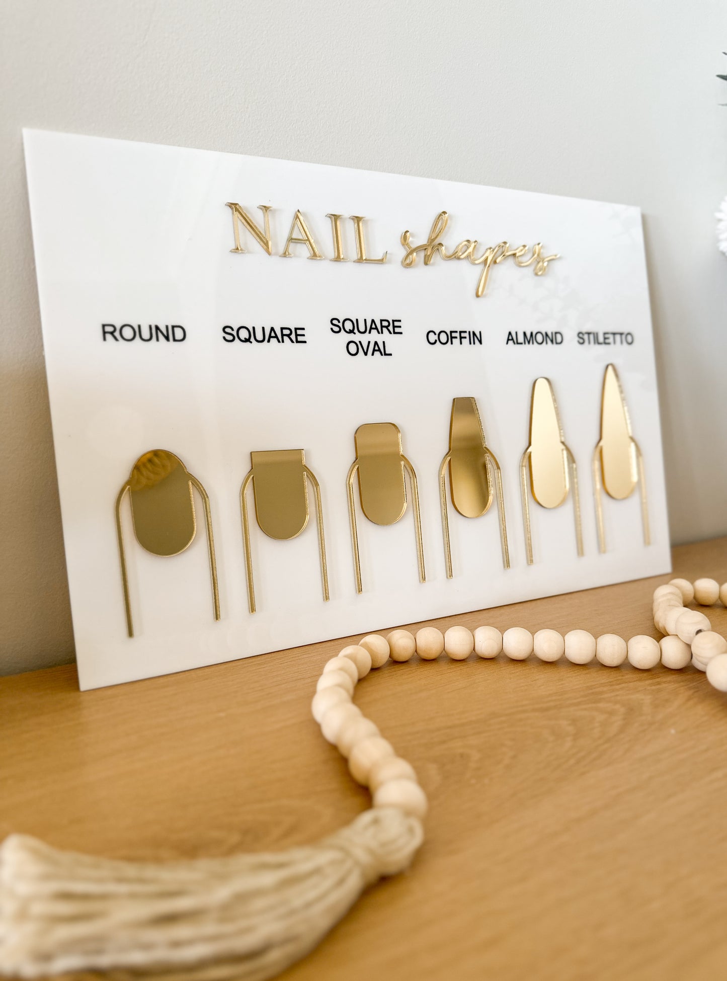 Nail Shape Wall Sign | Custom Nail Art Display Plaque