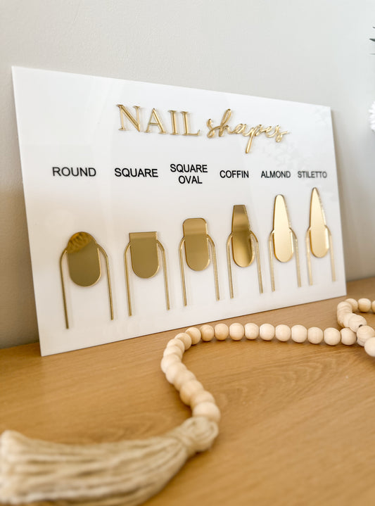 Nail Shape Wall Sign | Custom Nail Art Display Plaque