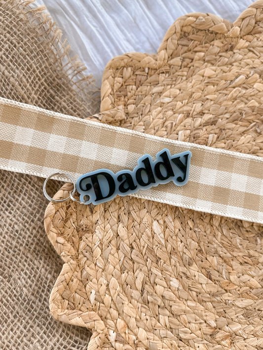 Personalised Acrylic Keyring | Custom Gift for Dad Grandpa Pop Papa Daddy