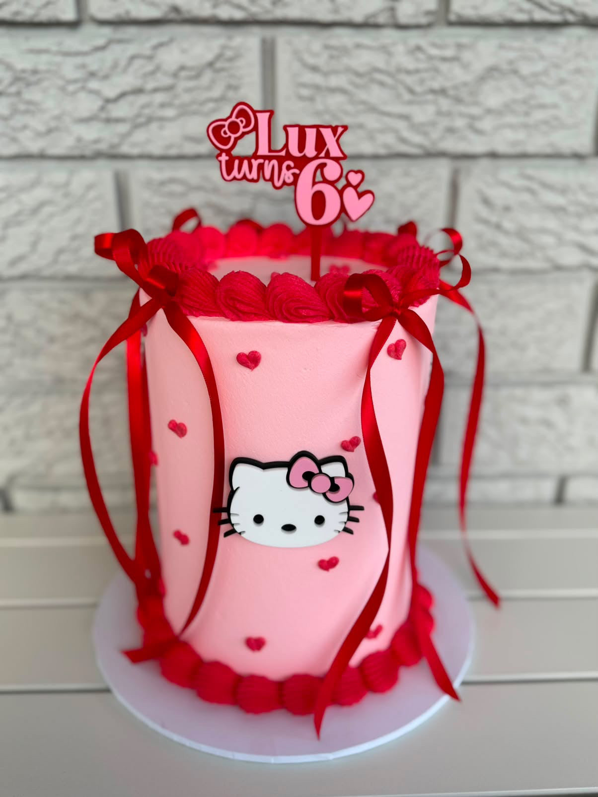 Personalised Kitty Cake Topper Set | Kawaii Kitty Acrylic Fropper | Cute Cat Birthday