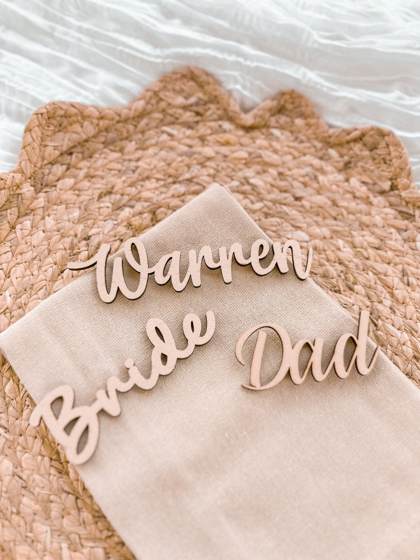 wooden name place cards, timber name cut-outs, wedding place cards, wedding favours, business and events placecards, seating chart, wedding seating, mdf name cards, laser cut names