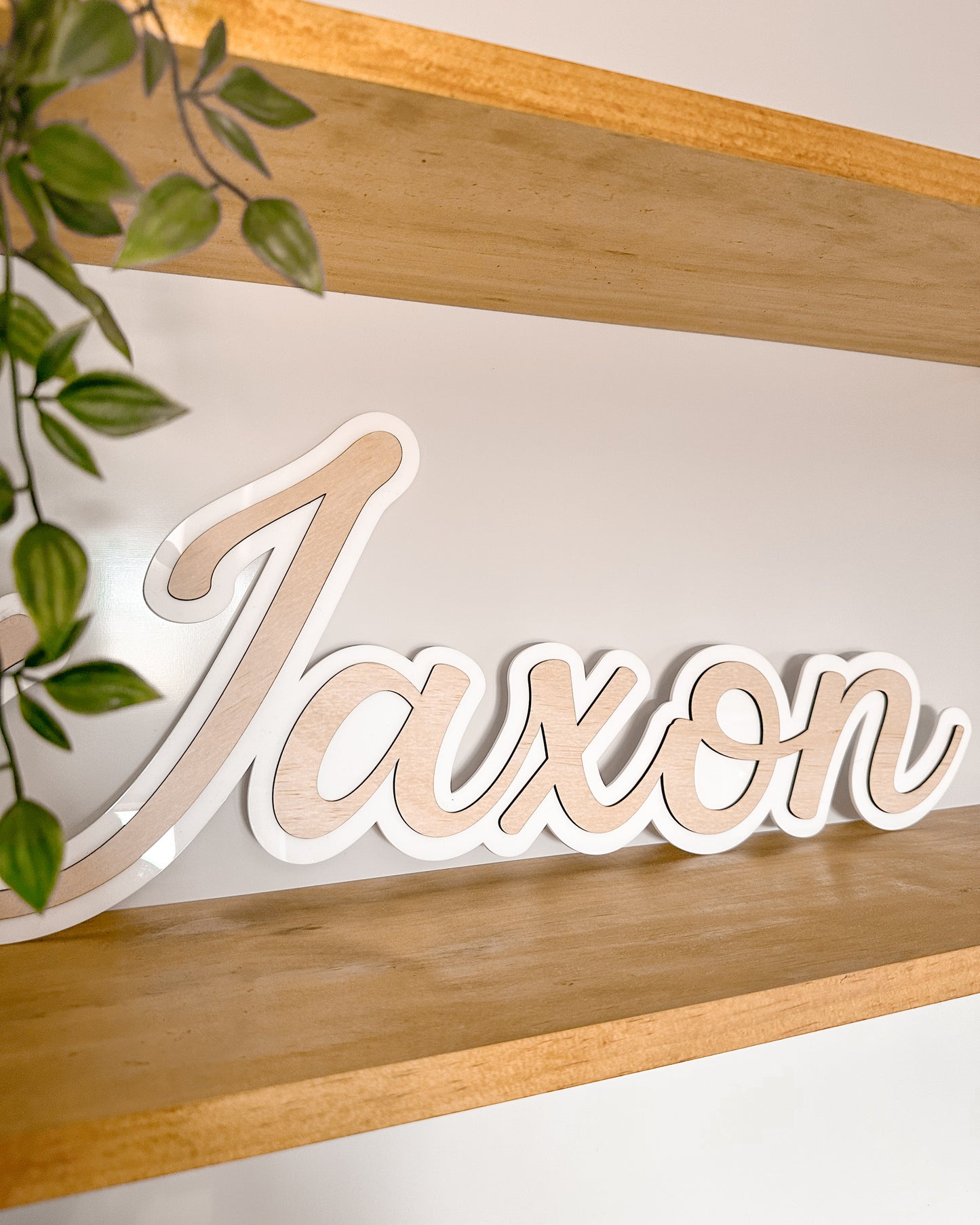 Kids room nursery decorative wall name sign, wood and acrylic, double layered sign, wall decor, boys room, girls room, room makeover