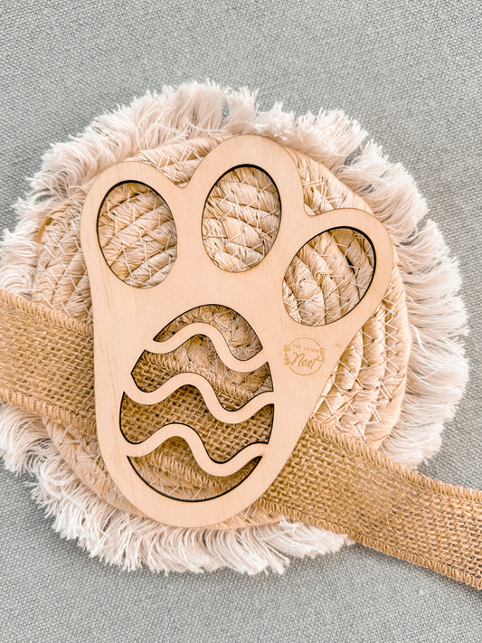Easter bunny wooden footprint stencil for Easter morning surprises for kids, bunny feet, timber foot rabbit stencil cut out