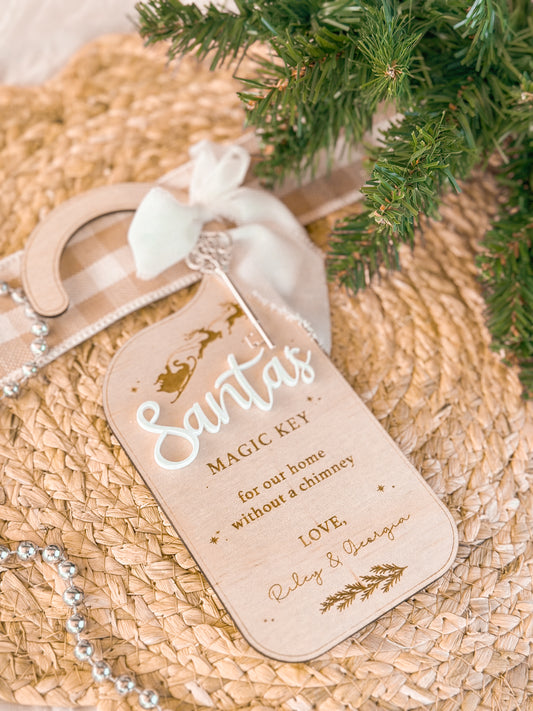 santa's magic key door hanger for home without chimney