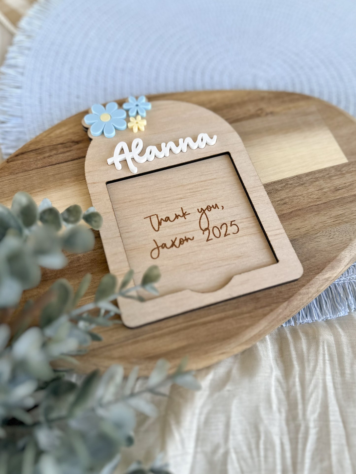 Custom post-it note holder desk accessory gift for teachers and educators