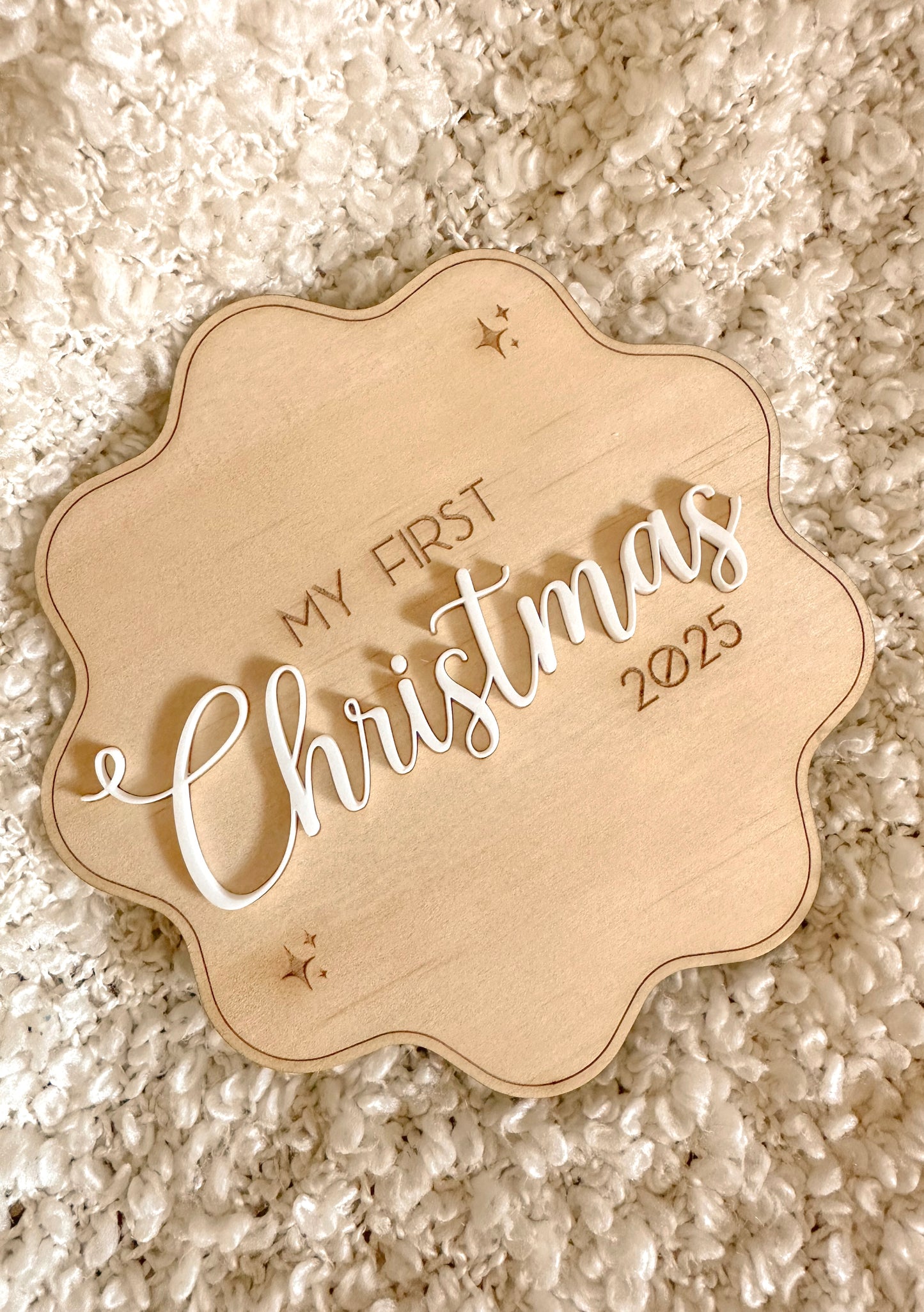 First Christmas Plaque | Personalised Baby's First Christmas Sign