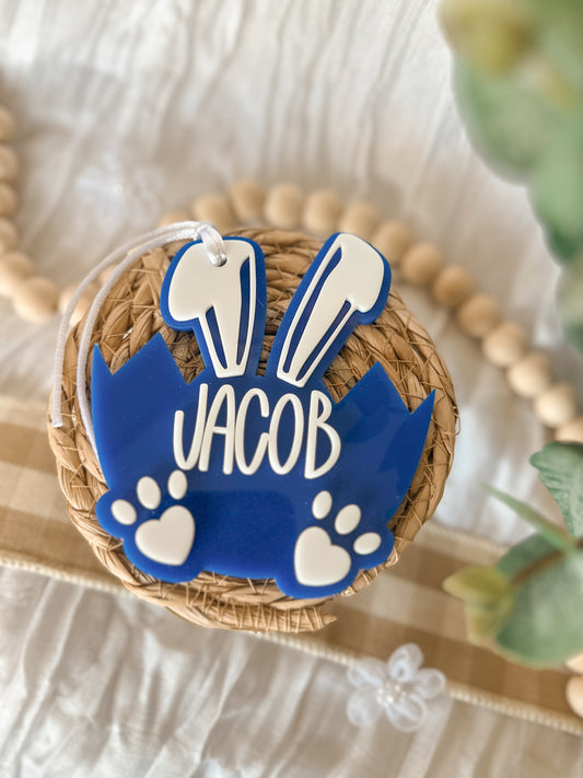 Hatching Egg Easter Bunny Basket Tag | Custom Kids’ Name Tags for Easter