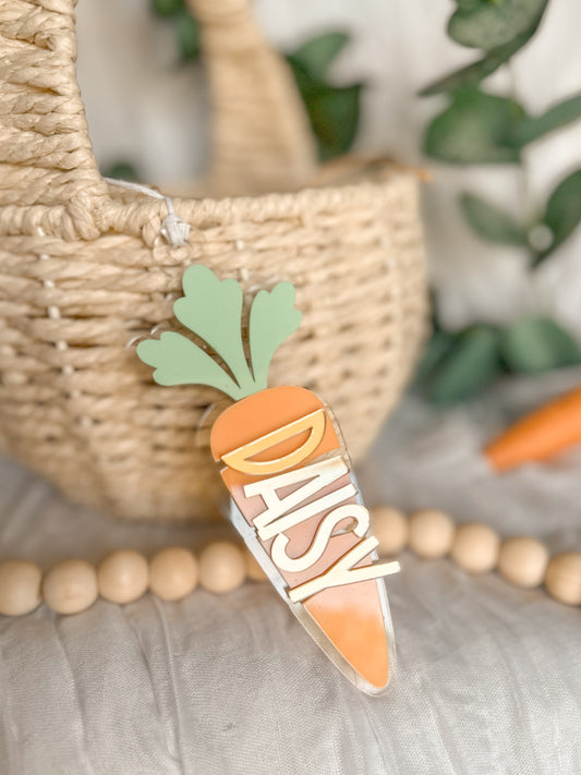 Daisy - Carrot Easter Basket Tag