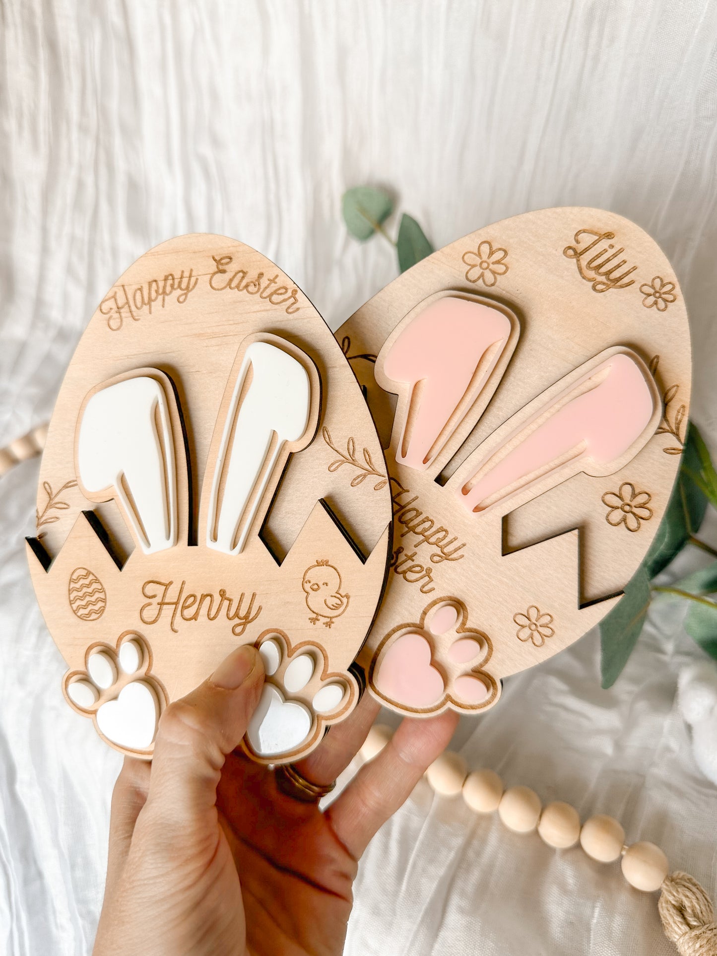 Personalised Easter Money or Gift Card Holder | Wooden Engraved & Acrylic Easter Gift